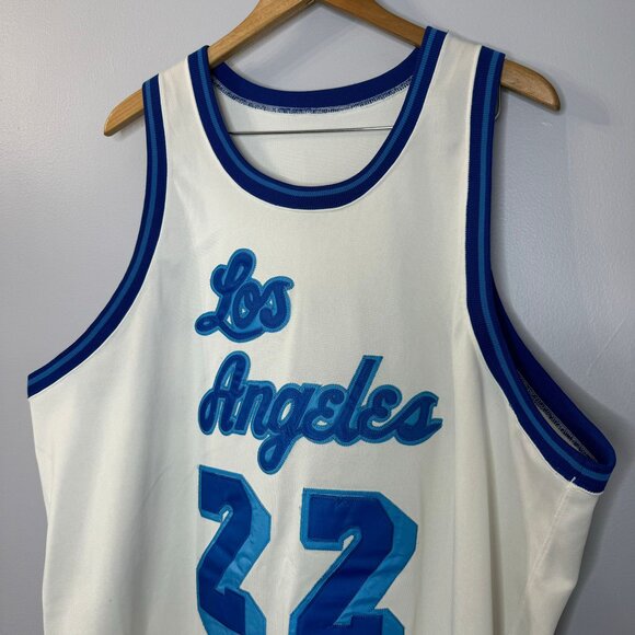Elgin Baylor Los Angeles Lakers 1961-62  Mitchell & Ness Jersey White Blue Rare - Picture 4 of 7